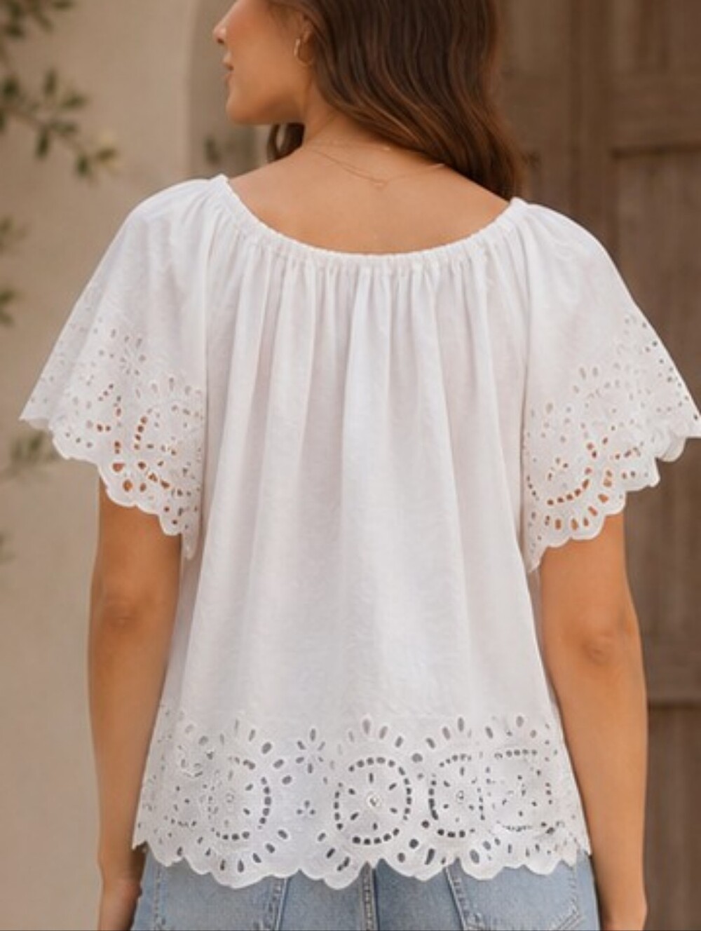 A New Day Eyelet Embroidered Peasant Blouse – Women's Small | NWT - Picture 2 of 8